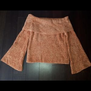 ❌SOLD❌ orange off the shoulder chunky sweater